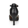 Journee Signature Womens Genuine Leather Vallerie Buckle Mid Heel Almond Toe Pumps - 3 of 4
