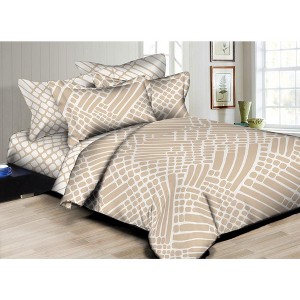 Circles Home 300TC Taupe Mesh Duvet Set - 1 of 3