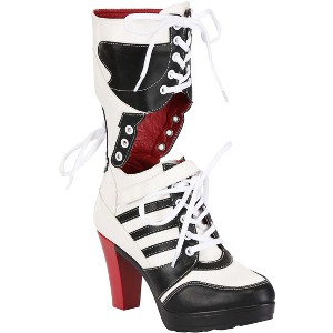 HalloweenCostumes.com Women's Harlequin High Heel Costume Boots - 1 of 4