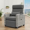 GustoWave Reclining Patio Chair with Independent Backrest & Footrest Adjustment, 150° Lockable Comfort, Easy Armrest Control, Outdoor Lounge - 2 of 3