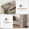63" Console Table for Entryway, Entry Accent Table for Living Room, Long Console Table, Farmhouse Hallway Table with 2-Tier Storage Shelf - 4 of 4