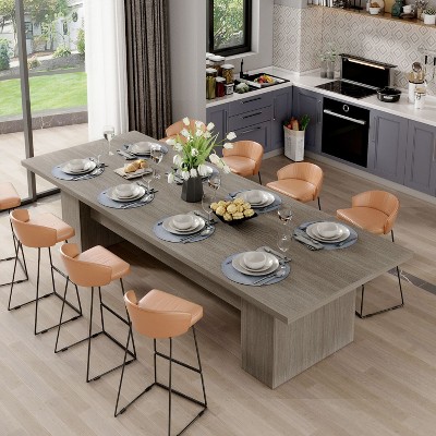 FUFU&GAGA Large - sized Contemporary Dining Table: Sturdy Build and Ample Space Meeting table