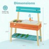 Costway Play Kitchen for Kids Wooden Toy Kitchen Playset with Wood Skewers Grill Rack - 3 of 4