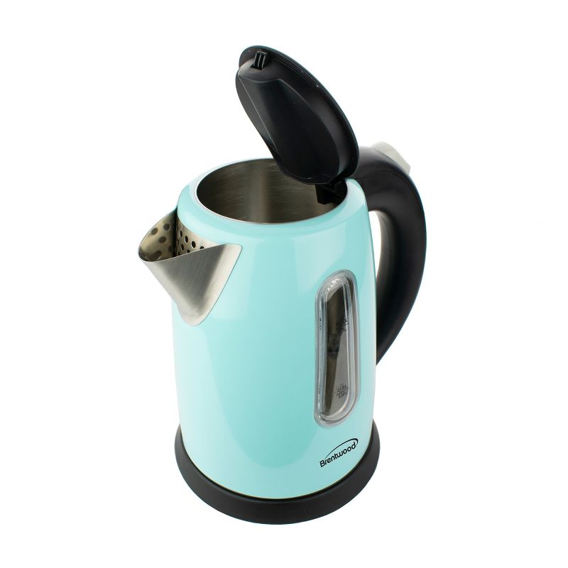 Brentwood 1 Liter Stainless Steel Cordless Electric Kettle in Blue, 4 of 8