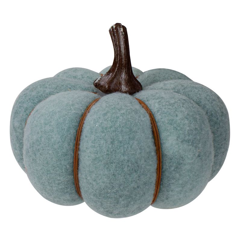 Northlight 5" Blue and Brown Fall Harvest Tabletop Pumpkin, 2 of 5