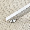 Dolonm  Rectangular Clear Tempered Glass Coffee Table,Stylish Design with Silver Chrome Plated Metal Legs - 3 of 4