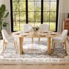 Wooakway 7 Piece Dining Set Solid Wood Kitchen Table and 4 Chairs in Black/Natural Wood Space Saving Wooden Dinette for Small Spaces Breakfast Nook - 2 of 4