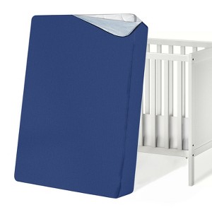 Biloban-Crib Mattress Bag Waterproof Heavy Duty Mattress Moving Bag with Strong Zipper Reusable Crib Mattress Cover for Moving, Navy - 1 of 4