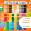 Strictly Briks Toy Large Building Blocks For Kids and Toddlers, Big Bricks Set, Solid and Clear Rainbow Colors, 108 Pieces - 3 of 4