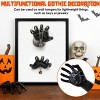 Syemin Decorative Holiday Scene Props 3Pcs Creepy Reaching Hands Wall Mounted Halloween Decoration Witch Devil Hand, Black, 2.55"*2.55"*8.66" - 4 of 4