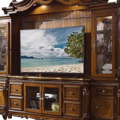 Cherry Oak Regal Entertainment Center with Touch Light Functionality