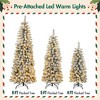 Bella Depot 3 Pcs Flocked Artificial Christmas Tree Set with Lights, 4ft 5ft 6ft Christmas Snow Tree Set - 3 of 4
