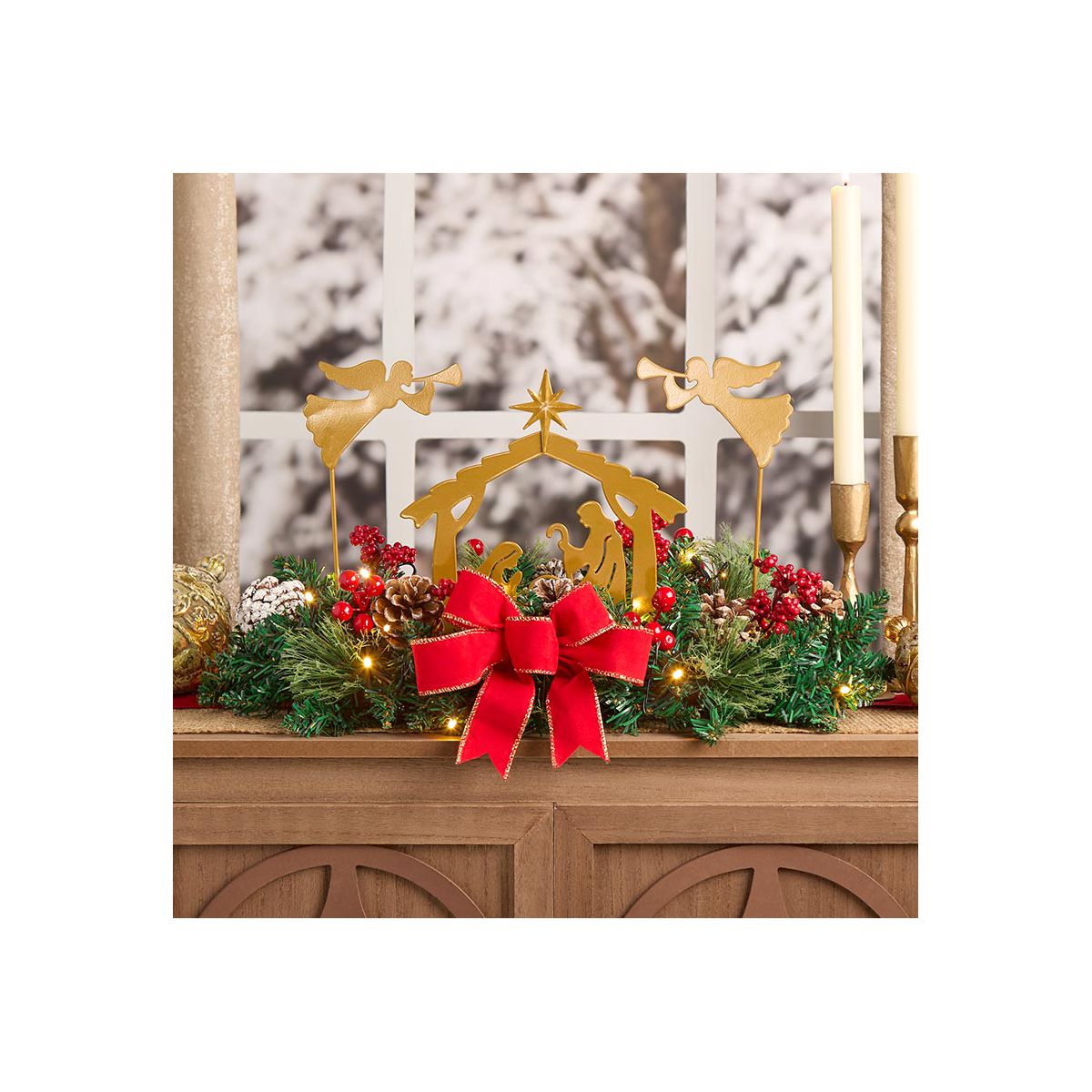 The Lakeside Collection Nativity Centerpiece -