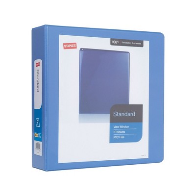 Staples Standard 2" 3-Ring View Binder Periwinkle (26448-CC) 82643