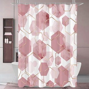 BAGOKIE Waterproof Bath Curtain Shower Curtain 72"W x 72"L (Pack of 1) - 1 of 4