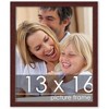 PosterPalooza | Classic Modern Brown Picture Frame - UV Acrylic, Foam Board Backing, Hanging Hardware - 3 of 4