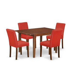 Dinette Set 5Pc Rectangle Table & 4 Chairs - Firebrick Red - Island Interiors - 1 of 4