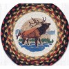 Earth Rugs Winter Elk Printed Round Trivet – 10"x10" Braided Jute Hot Pad - 3 of 3