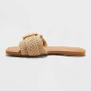 Women's Linda Raffia Buckle Slide Sandals - Universal Thread™ Tan - 2 of 4