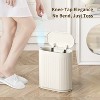 LunaLulinlk Small Trash Can Automatic Touch Less Garbage Bin with Lid, 2 Gallon Plastic Slim Waste Basket Electric Motion Sensor Cream White - 4 of 4