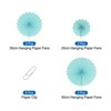 Unique Bargains Round Wall Decoration Hanging Paper Fans Party Set 6 Pcs - 3 of 4