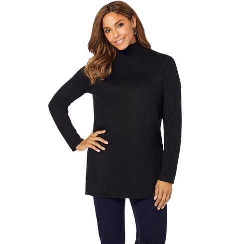 Womens black outlet cotton turtleneck