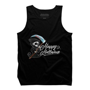 Men's Design By Humans HAPPY HALLOWEEN - Special Edition By wedenote Tank Top - 1 of 4
