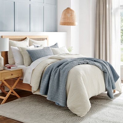 Chambray Full Microfiber Waffle Quilt and Sham Set