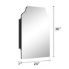 PexFix 36"x24" Metal Recessed/Surface Mount Medicine Cabinet with Mirror,Black - 3 of 4