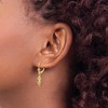 Black Bow Jewelry 3D Mini Guardian Angel Lever Back Earrings in 14k Yellow Gold - 3 of 4