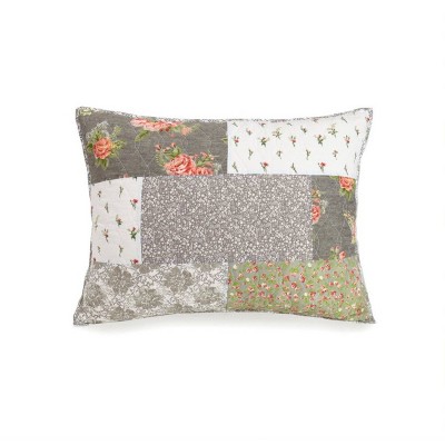 Standard Floribunda Sham Gray/Pink - Jessica Simpson