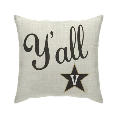 NCAA Vanderbilt Commodores Y'all Decorative Throw Pillow