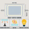 LED Front Light Bathroom Vanity  Mirror, 3 Color Temperatures, Anti-fog , Wall Mounted Frameless Make Up Mirror - 2 of 4
