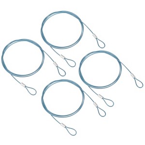 Unique Bargains Stainless Steel Stage Lighting Luggage Locking Cables with Double Loops 3.3 Ft - 1 of 4