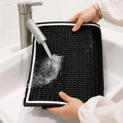 LunaLulinlk Premium Bar Mat 18"x12" Coffee Mat, Dish Drying Mat, Durable & Stylish Service Counter Top Dish Drying Mat,Glass
