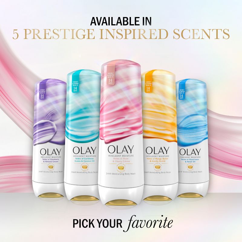 Olay Indulgent Moisture Body Wash Infused with Vitamin B3 - Notes of Elderberry and Almond Cream - 20 fl oz, 6 of 12