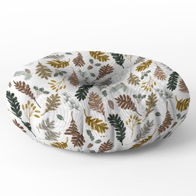 Marta Barragan Camarasa Winter Season Meadow II Round Floor Pillow - Deny Designs