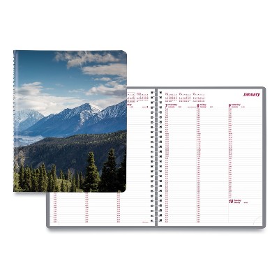 Brownline Mountains Weekly Appointment Book 11 x 8.5 Blue/Green/Black 2022 CB950G04