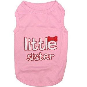 Parisian Pet 'Little Sister' Pet Shirt - Cute Dog Fashion Shirt for Dogs & Cats, Pink - 1 of 3