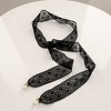 Anna-Kaci Women's Floral Lace Ribbon Belt with Oversized Bow and Pearl Drop Details 59in - 2 of 4