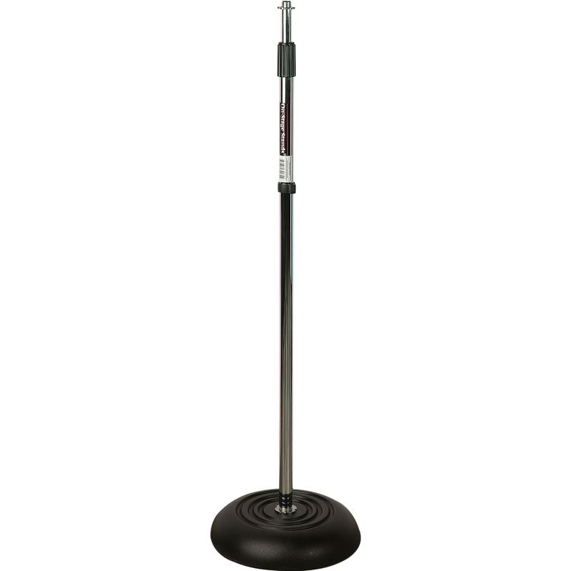 On-Stage Stands Round Base Microphone Stand - Chrome, 1 of 2