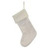 Old World Christmas Knit Christmas Mantle Stocking, White Plush, 24in - 2 of 3