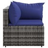 Patio Corner Sofa with Cushions Poly Rattan vidaXL - 4 of 4