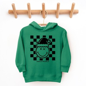 SmileyWorld Checkered Christmas Wink - Toddler Hoodie - 1 of 4