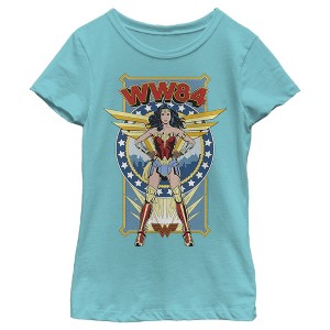 Girl's Wonder Woman 1984 WW84 Comic Poster T-Shirt - 1 of 4