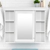 36" Bathroom Vanity with Ceramic Sink and Medicine Cabinet, 4 Drawers, Storage Shelf, Solid Wood Frame,Bathroom Cabinet Set - 3 of 4
