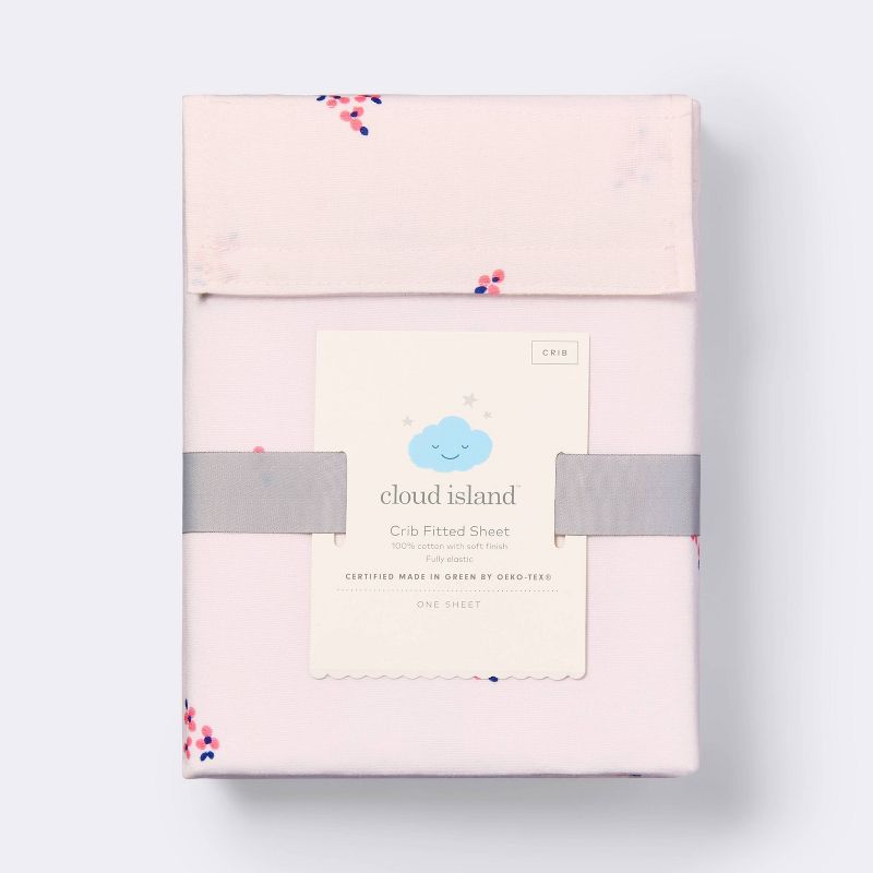 Fitted Crib Sheet Small Floral - Pink - Cloud Island&#8482;, 5 of 6