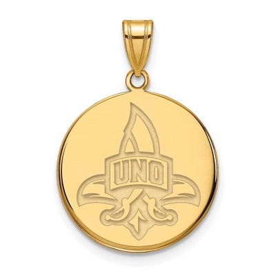 Black Bow Jewelry 10k Yellow Gold New Orleans Privateers NCAA Large Pendant