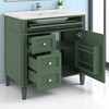 30" Bathroom Vanity with Sink – MDF and Solid Wood Cabinet, Roman Legs,Undermount Ceramic Sink,Freestanding Cabinet - 4 of 4