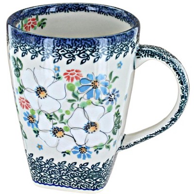 Blue Rose Polish Pottery K06 Galia Large Coffee Mug